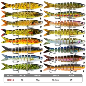 Random PROBEROS Jointed Swimbait 13.5cm 19g