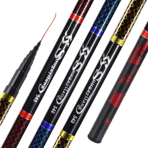 Random Telescopic Carbon Fiber Fishing Rod 2.7m