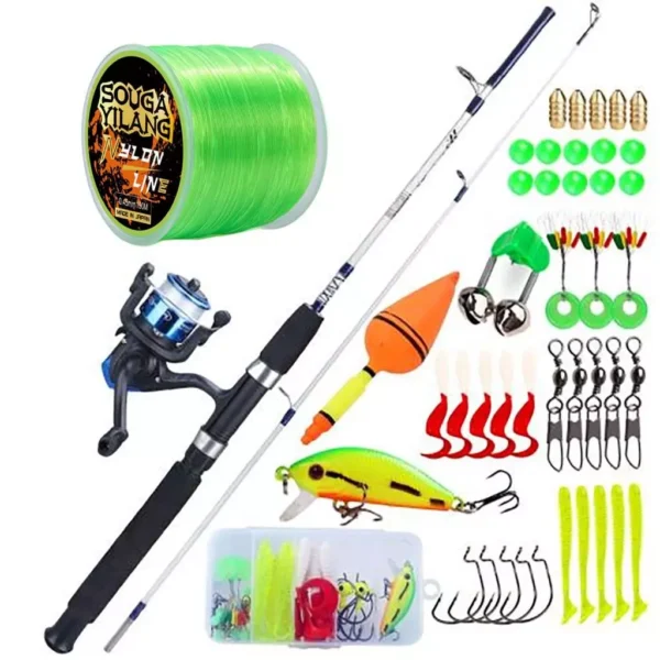 Random Spinning Fishing Rod Reel Full Set 1.2m