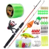 Random Spinning Fishing Rod Reel Full Set 1.2m
