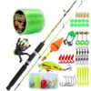 Random Spinning Fishing Rod Reel Full Set 1.2m