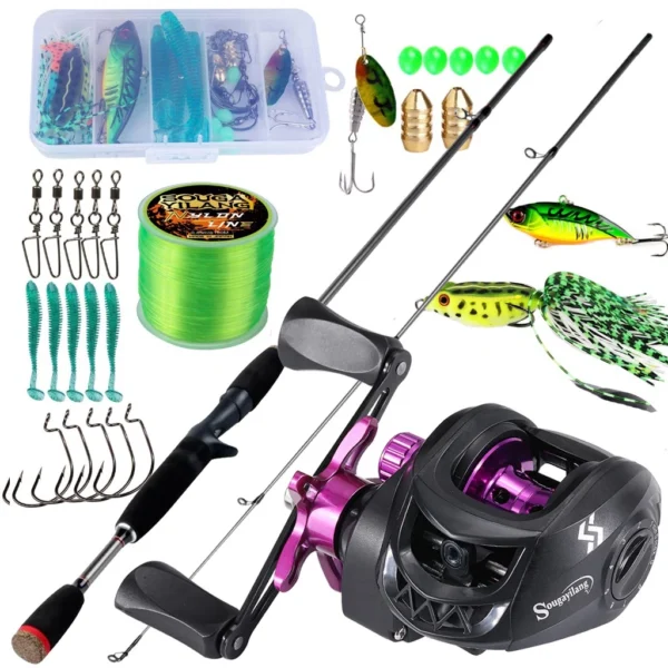 Sougayilang Casting Rod Reel Set