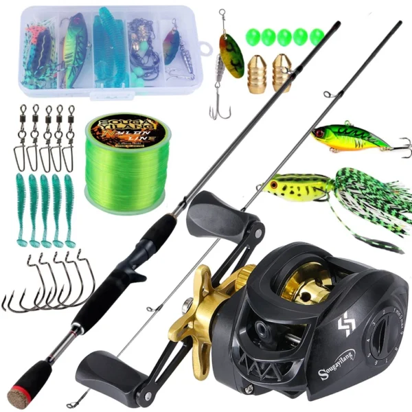 Sougayilang Casting Rod Reel Set