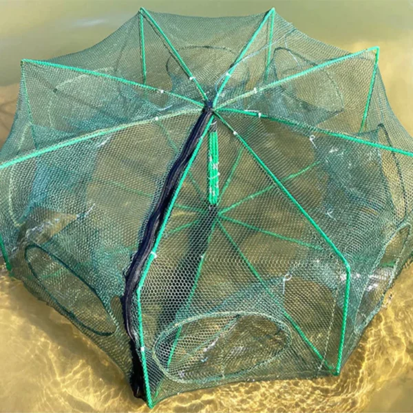 16 Holes Automatic Foldable Shrimp Crab Fish Trap