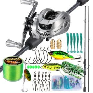 Random Sougayilang Baitcasting Fishing Rod Set 1.8m